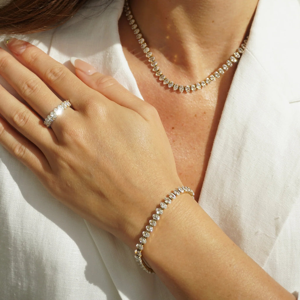 EV Mylah Oval Tennis Necklace