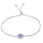 CZ Evil Eye Lariat Bracelet
