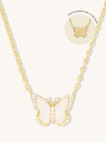 WCO Butterfly Pearl Necklace