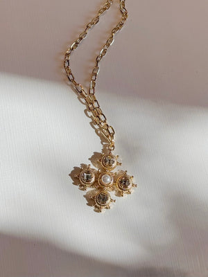 Jewel Cross Necklace