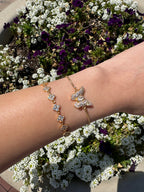 CZ Butterfly Lariat Bracelet