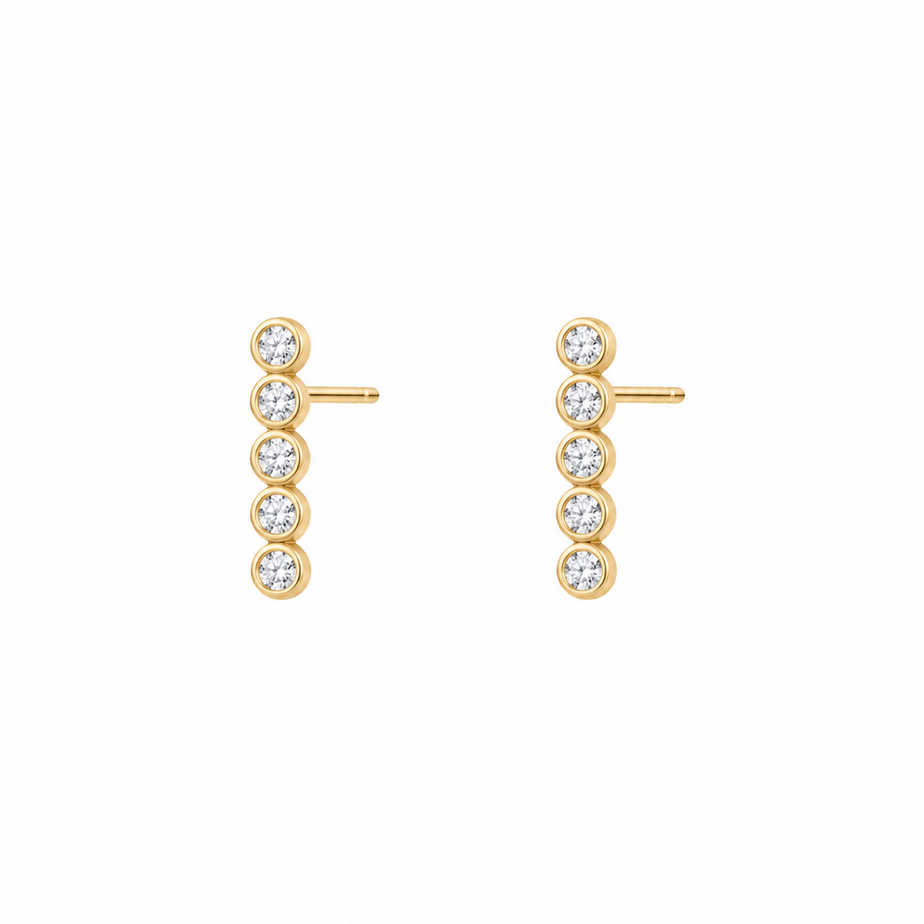 CZ bar studs