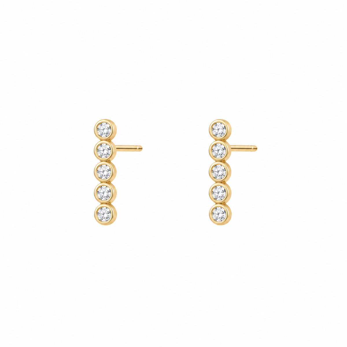 CZ bar studs