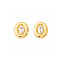 CZ Oval Shape Studs