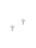 Tai Simple Matte Cross Stud Earrings