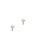 Tai Simple Matte Cross Stud Earrings