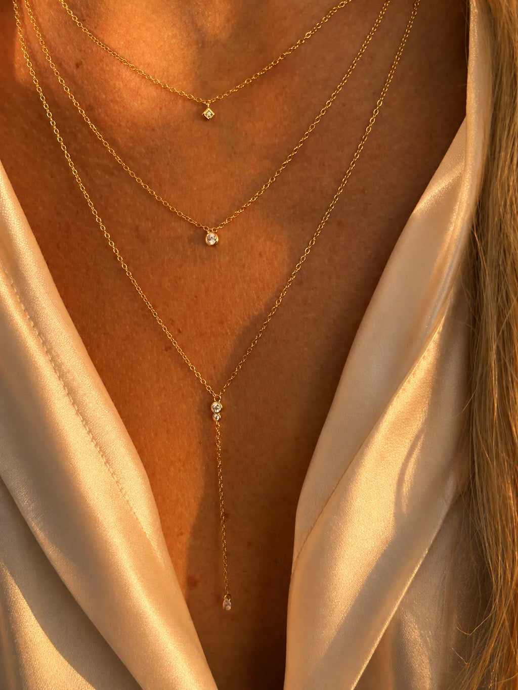 14k Vermeil Double Strand Layering Necklace