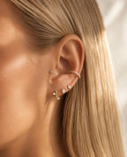 EV2 925 J Curved Stud Earrings