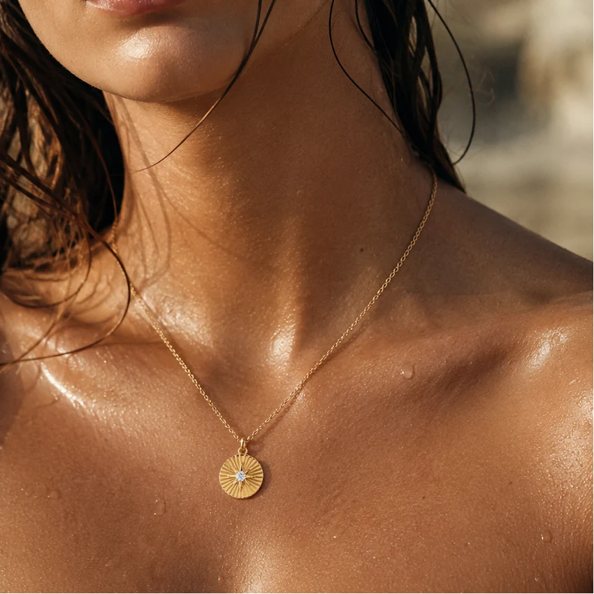EV Rue Sunburst Disc Necklace
