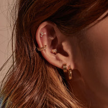 Load image into Gallery viewer, WCO Triple Band Baby Huggie Earrings
