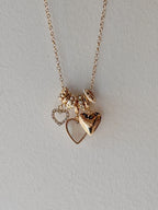 White Heart Charm Necklace