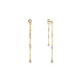 14k Vermeil Convertible Double Chain Drop Earrings