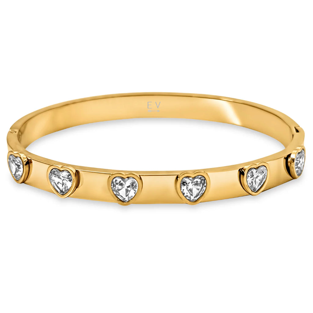 EV Leslie Heart Bangle Bracelet