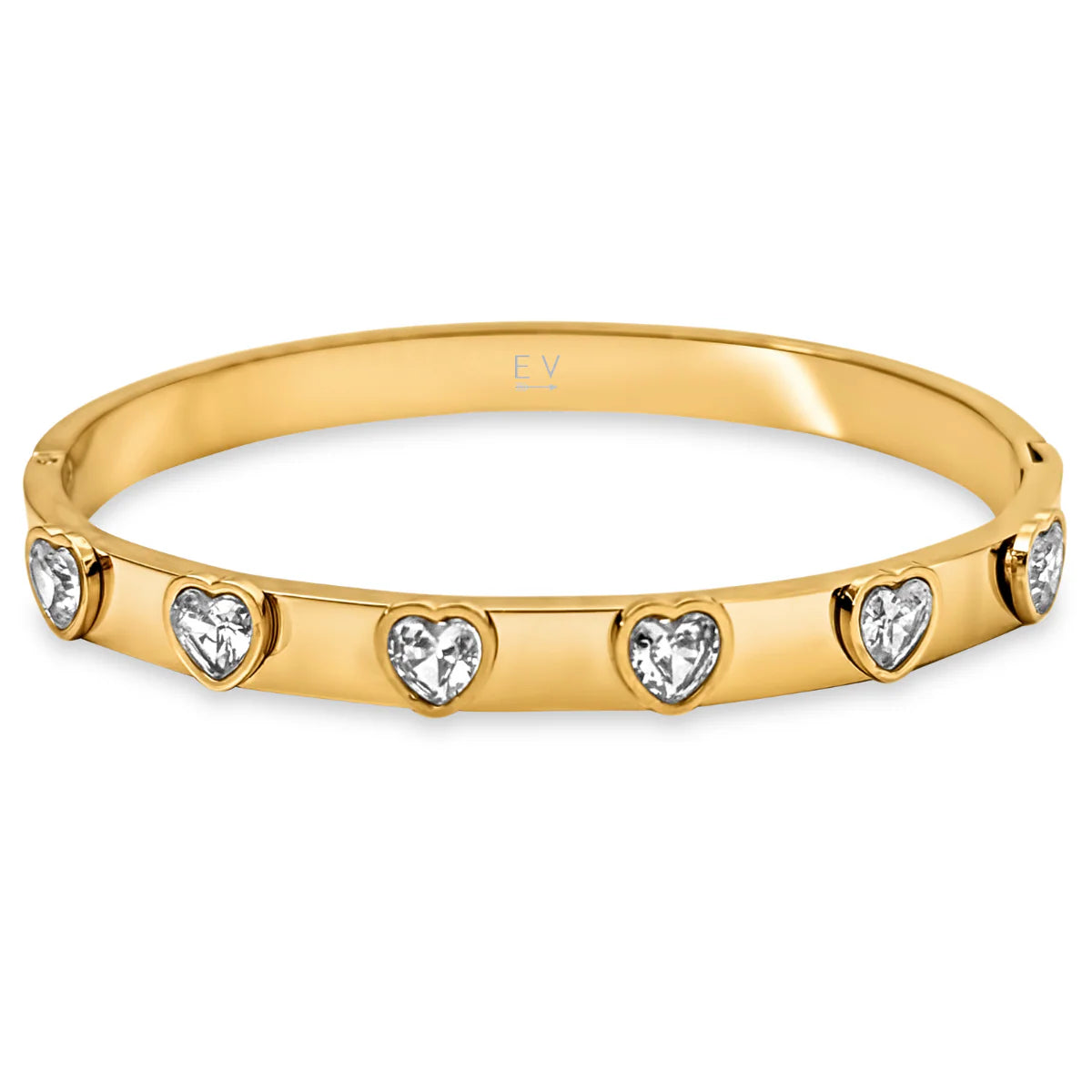EV Leslie Heart Bangle Bracelet