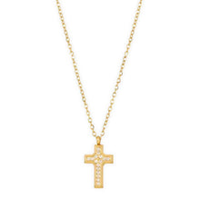 Load image into Gallery viewer, EV Wyatt Mini Cross Pendant Necklace
