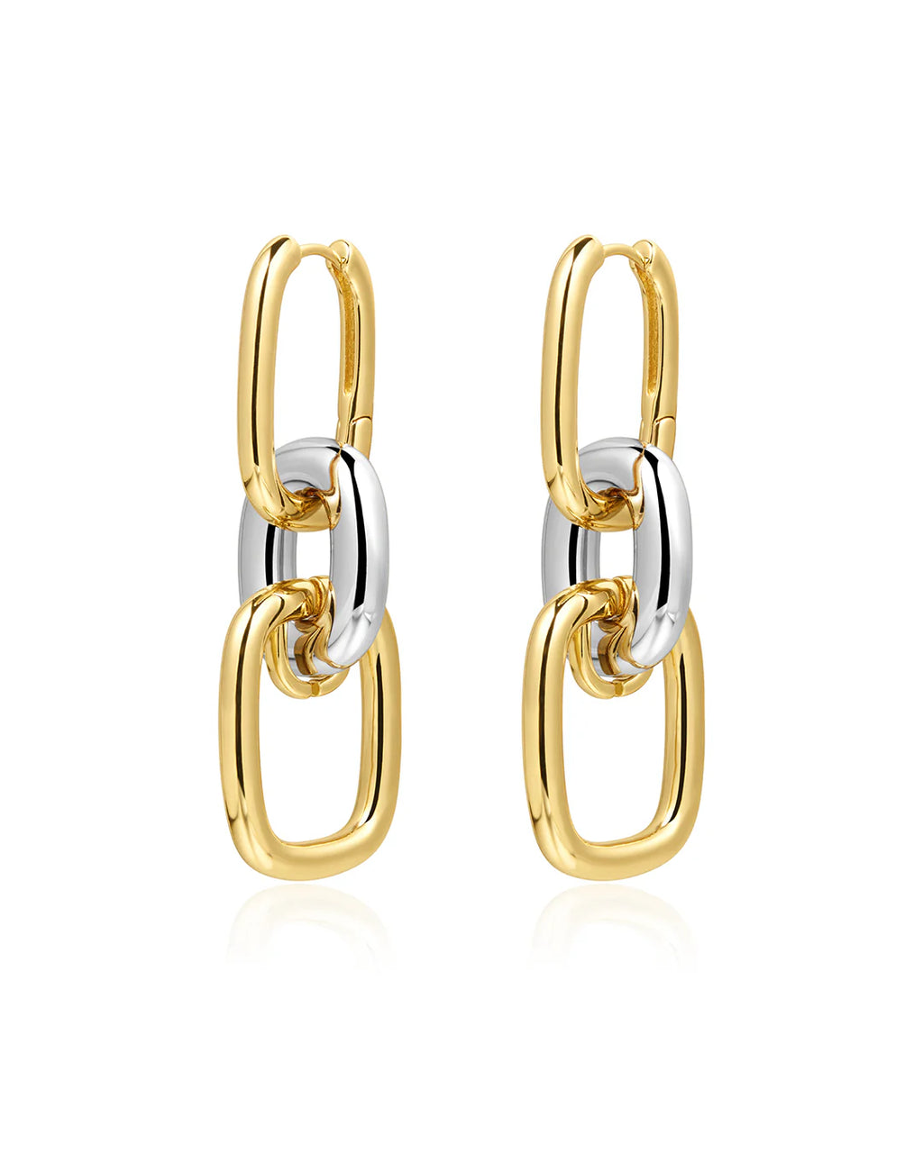 LAJ 2Tone Chain Link Huggies