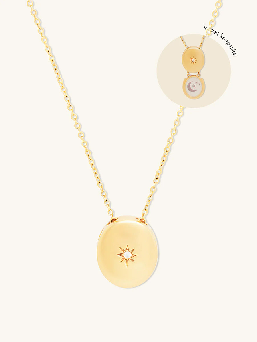 WCO Falling Star Locket Necklace