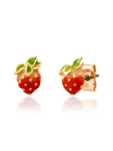Load image into Gallery viewer, Tai Enamel Strawberry Studs
