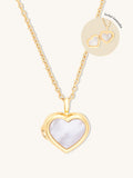 WCO Heart Pearl Locket Necklace