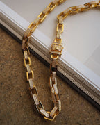 LAJ Boxy Pave Chain Necklace