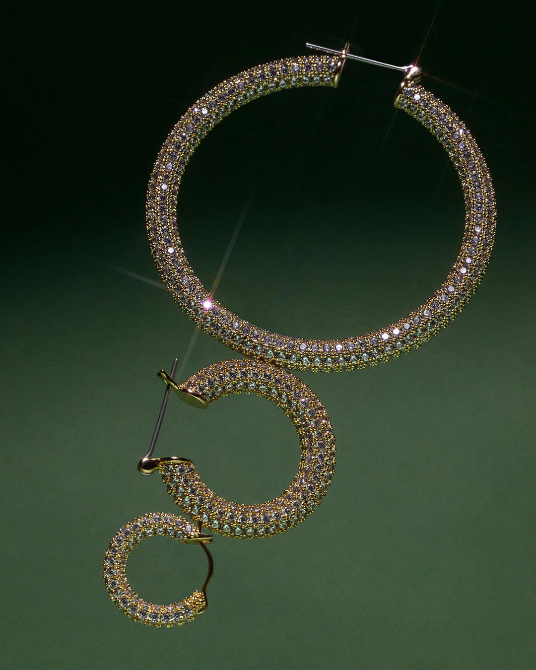 LAJ Pave Baby Amalfi Hoops