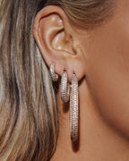 LAJ Pave Baby Amalfi Hoops