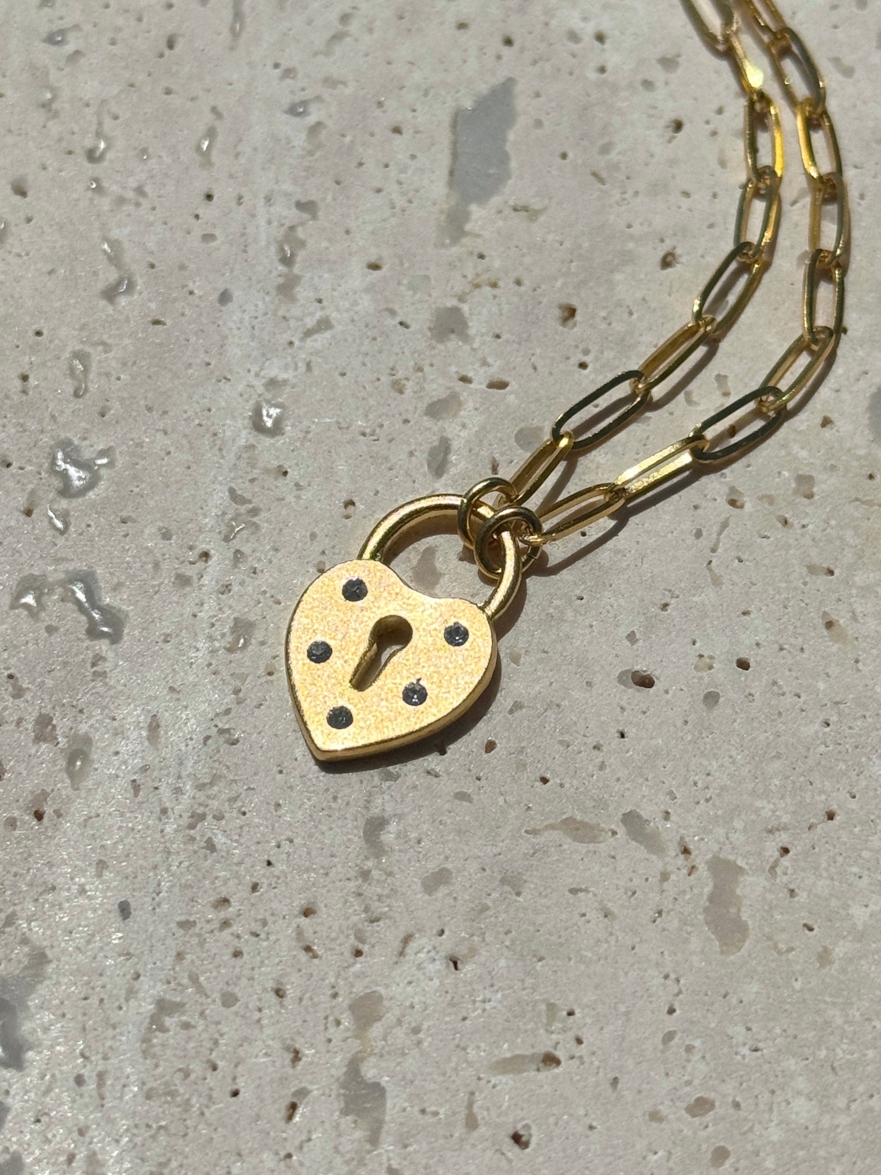 LVP 1491 Heart Lock Necklace