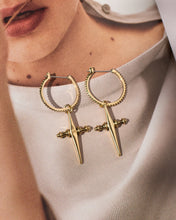Load image into Gallery viewer, LAJ Cross Hoops

