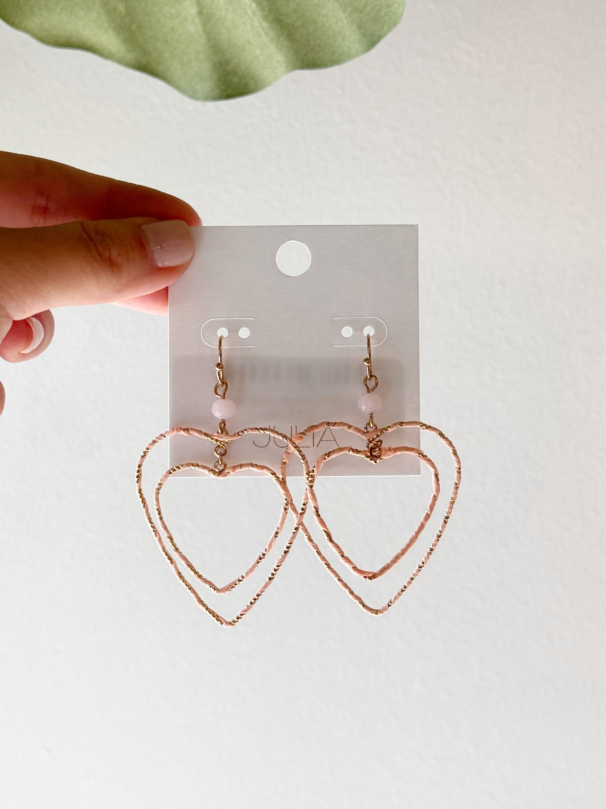 Double Hoop Heart Earrings