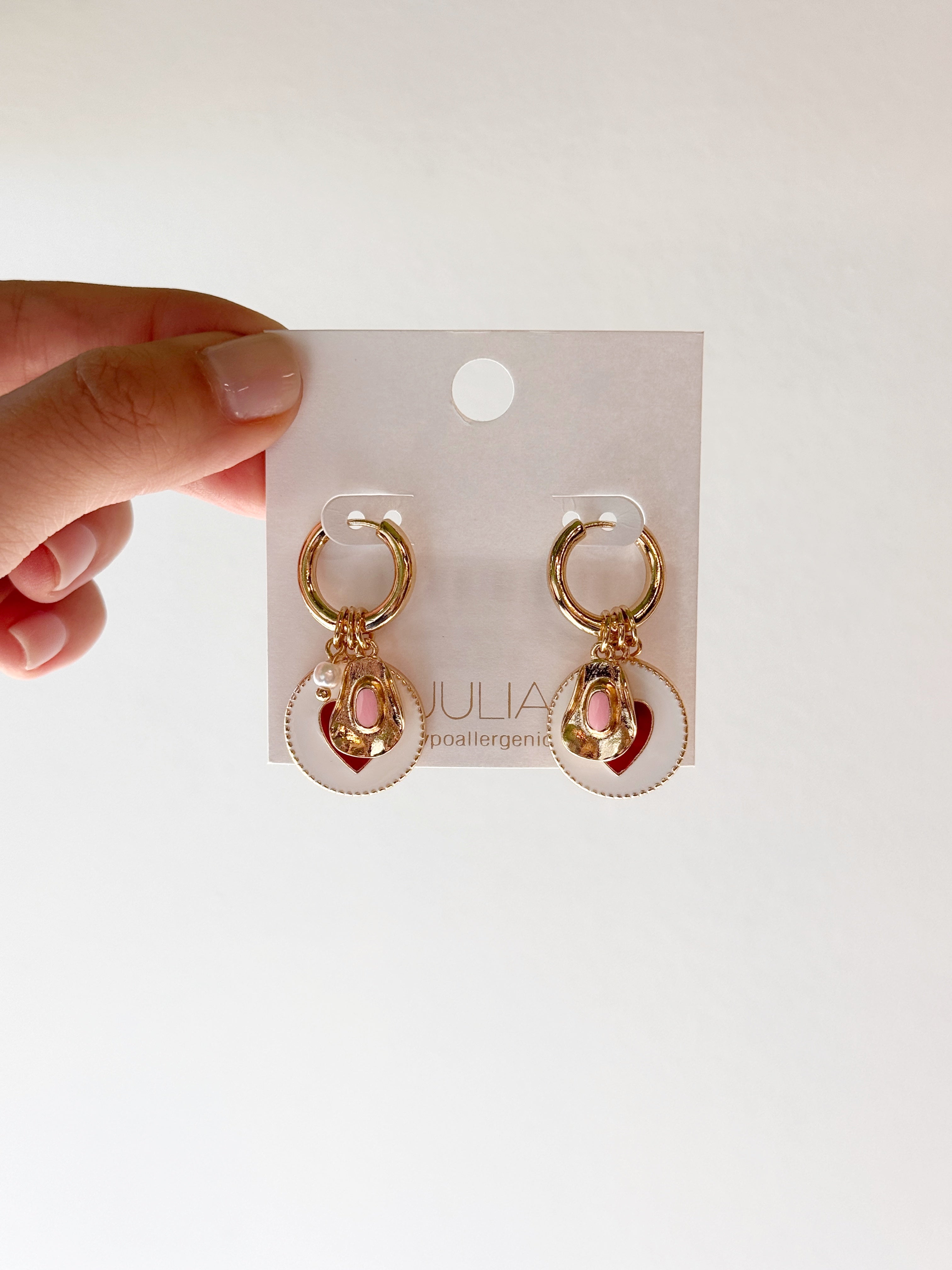 Heart Charm Earrings