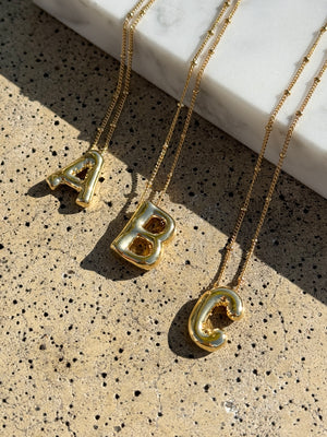 Bubble Initial Necklace