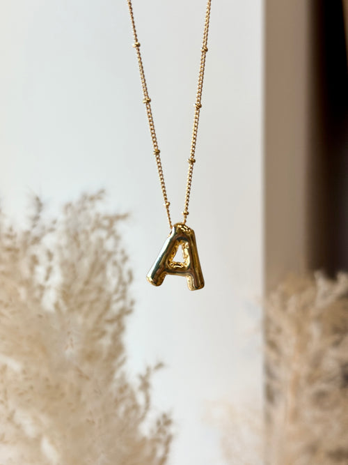 Bubble Initial Necklace