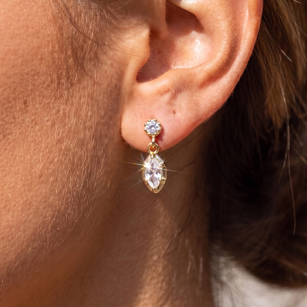 Mini dangle teardrop earrings