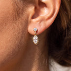 Mini dangle teardrop earrings