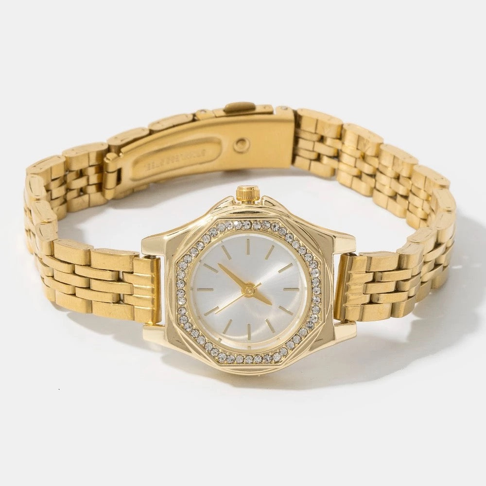 Miller Pave Round Face Bracelet Watch