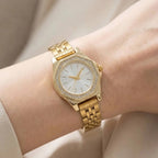 Miller Pave Round Face Bracelet Watch