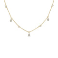 EV2 925 Bezel & Pave Dangle Teardrop Necklace
