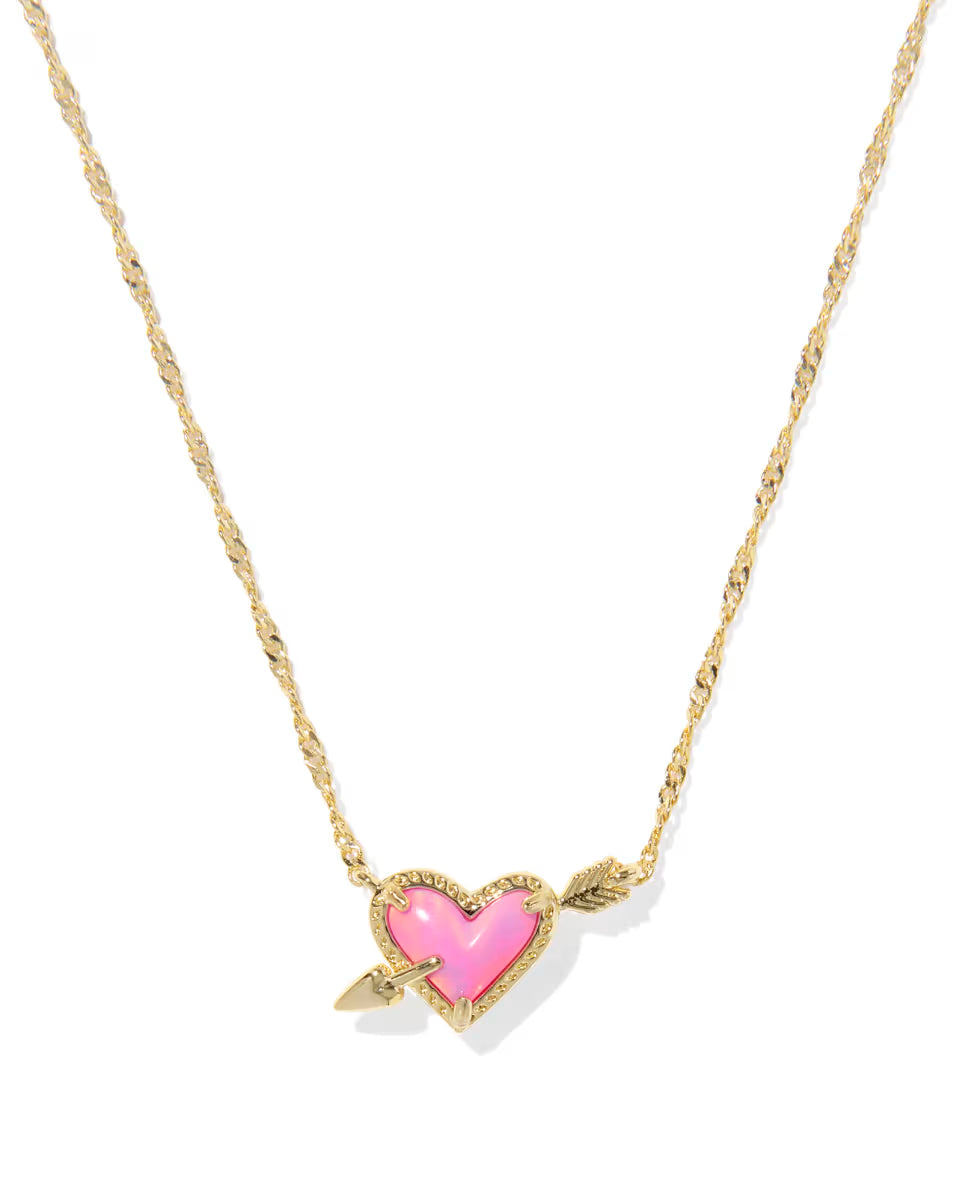 KS Ari Heart Arrow Short Pendant Necklace