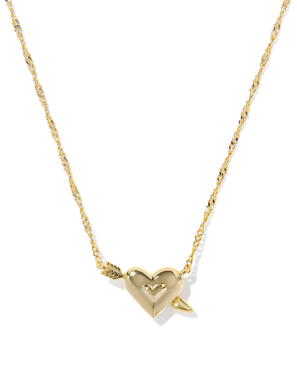 KS Ari Heart Arrow Short Pendant Necklace