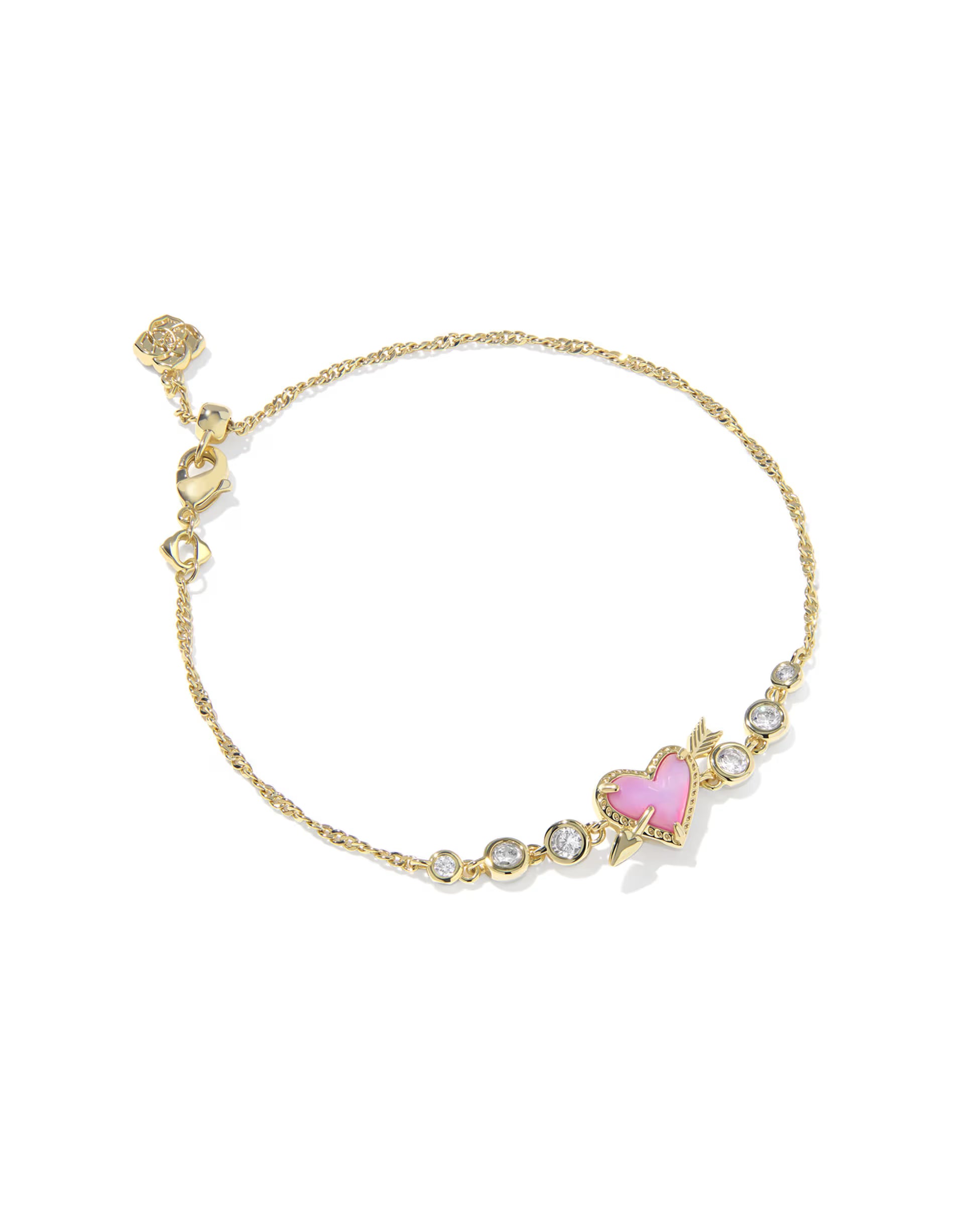 KS Ari Heart Arrow Tennis Bracelet