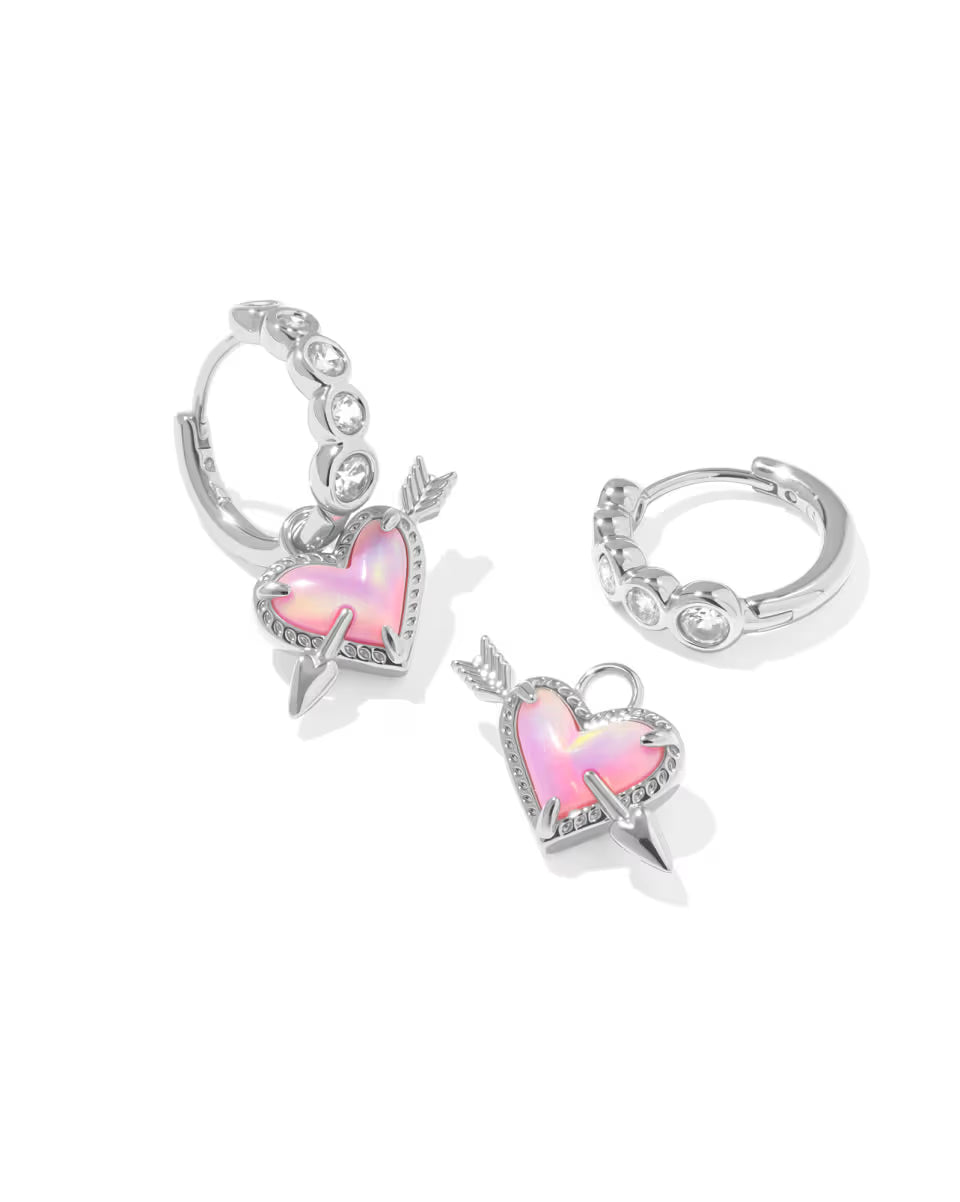 KS Ari Heart Arrow Huggie Earrings