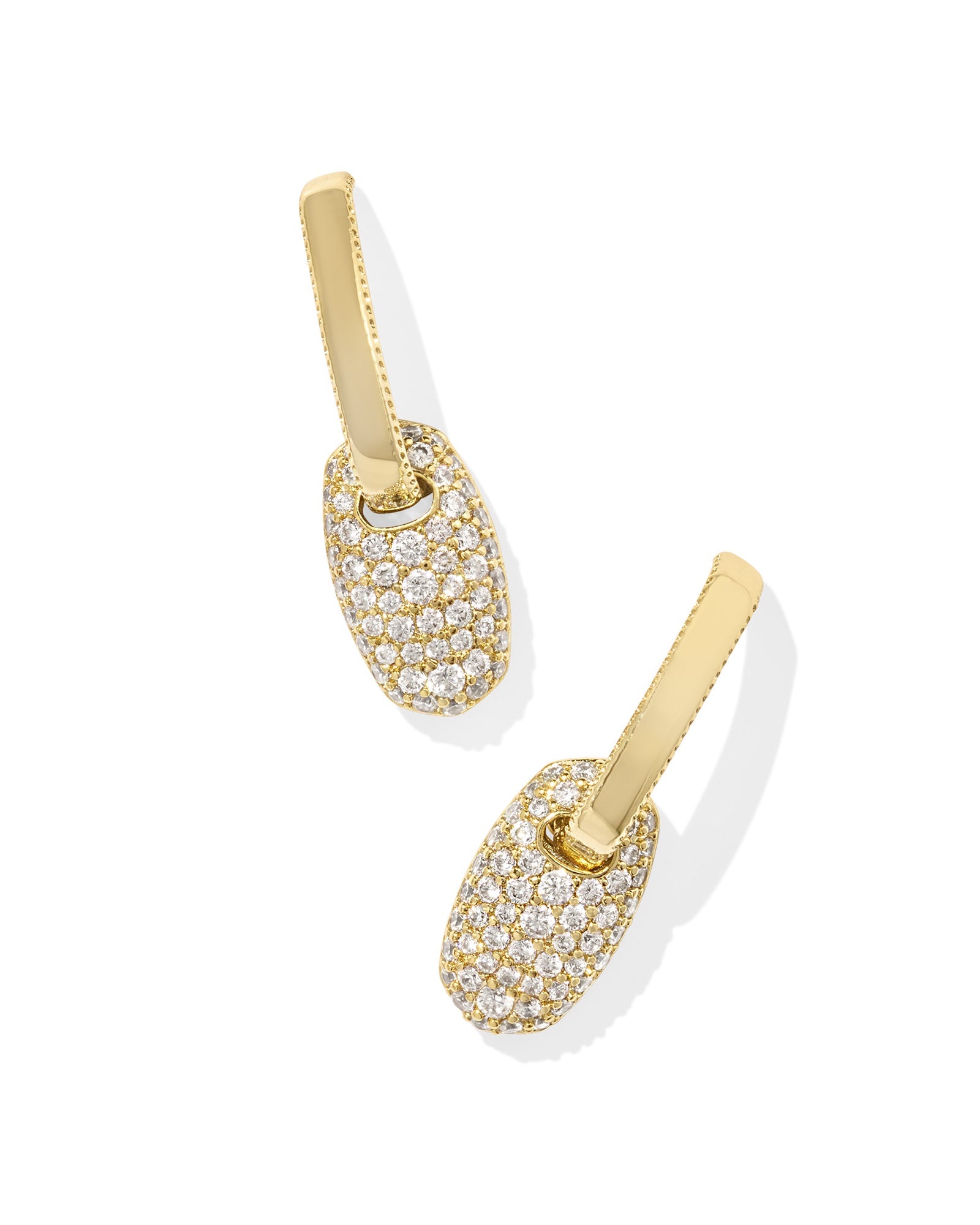 KS Bailey Pave Huggie Earrings