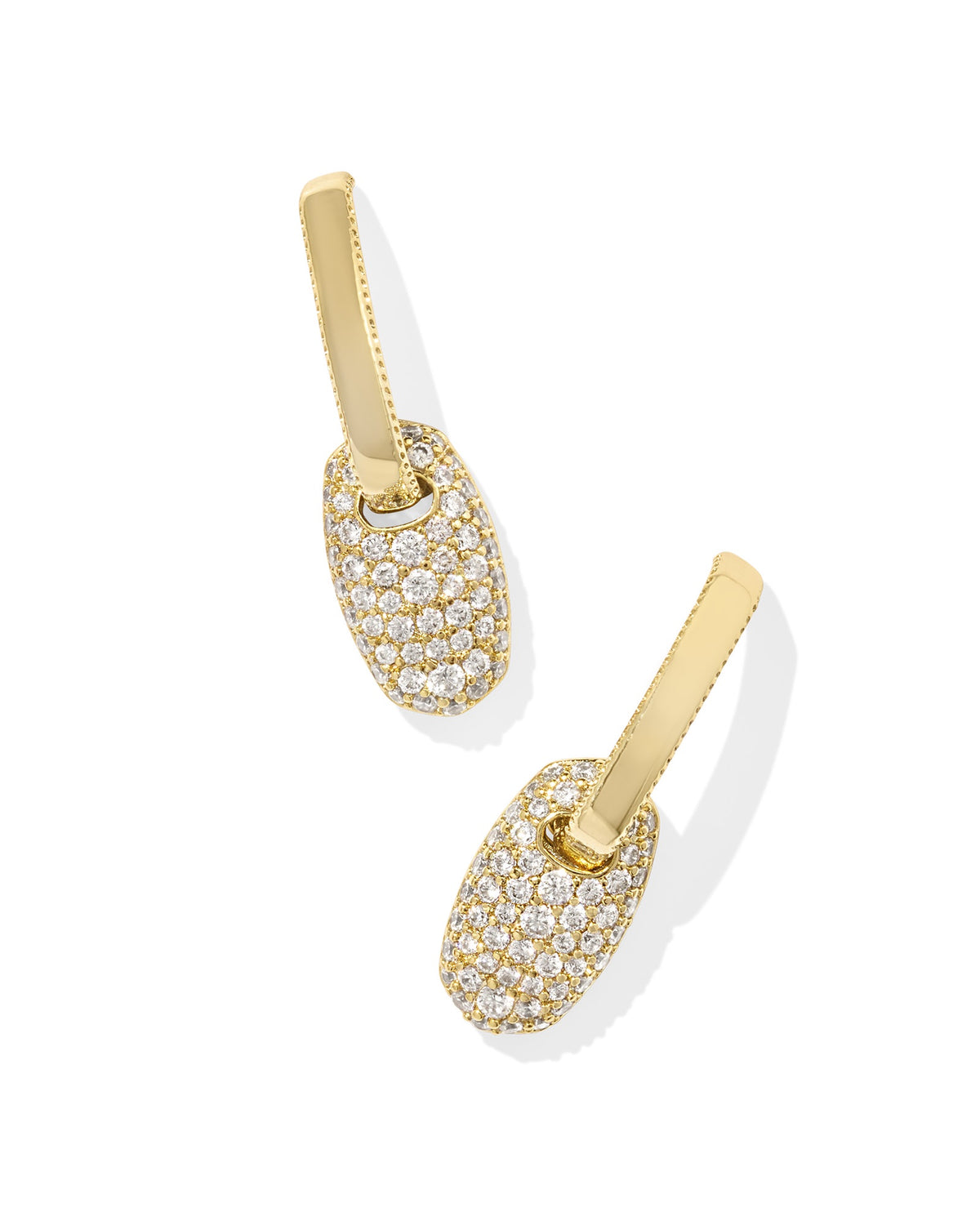 KS Bailey Pave Huggie Earrings