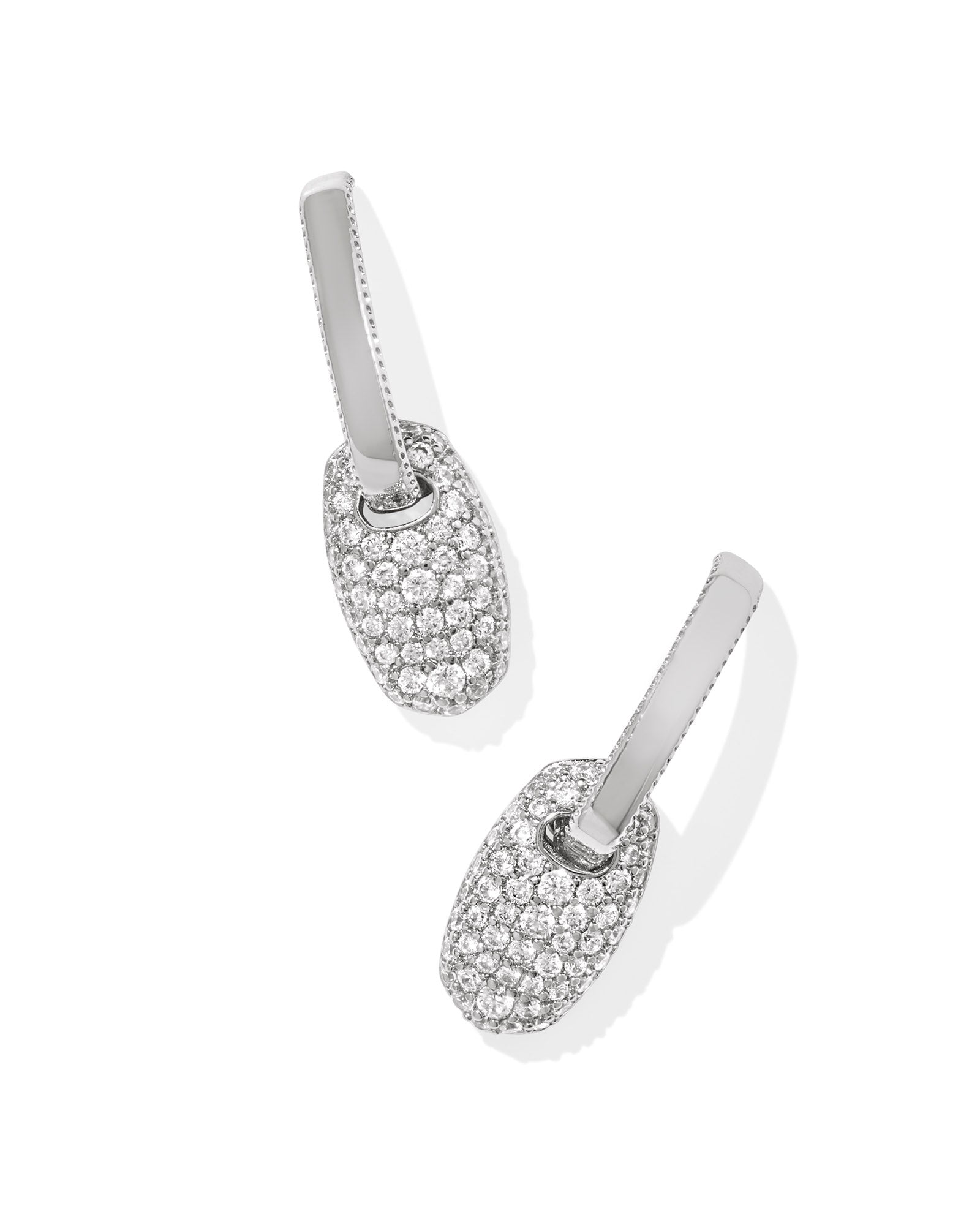 KS Bailey Pave Huggie Earrings