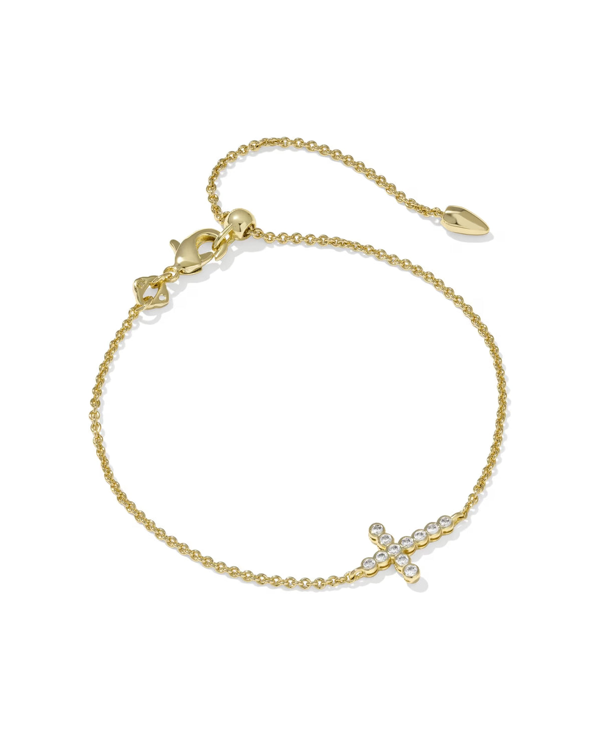 KS Cross Crystal Delicate Chain Bracelet