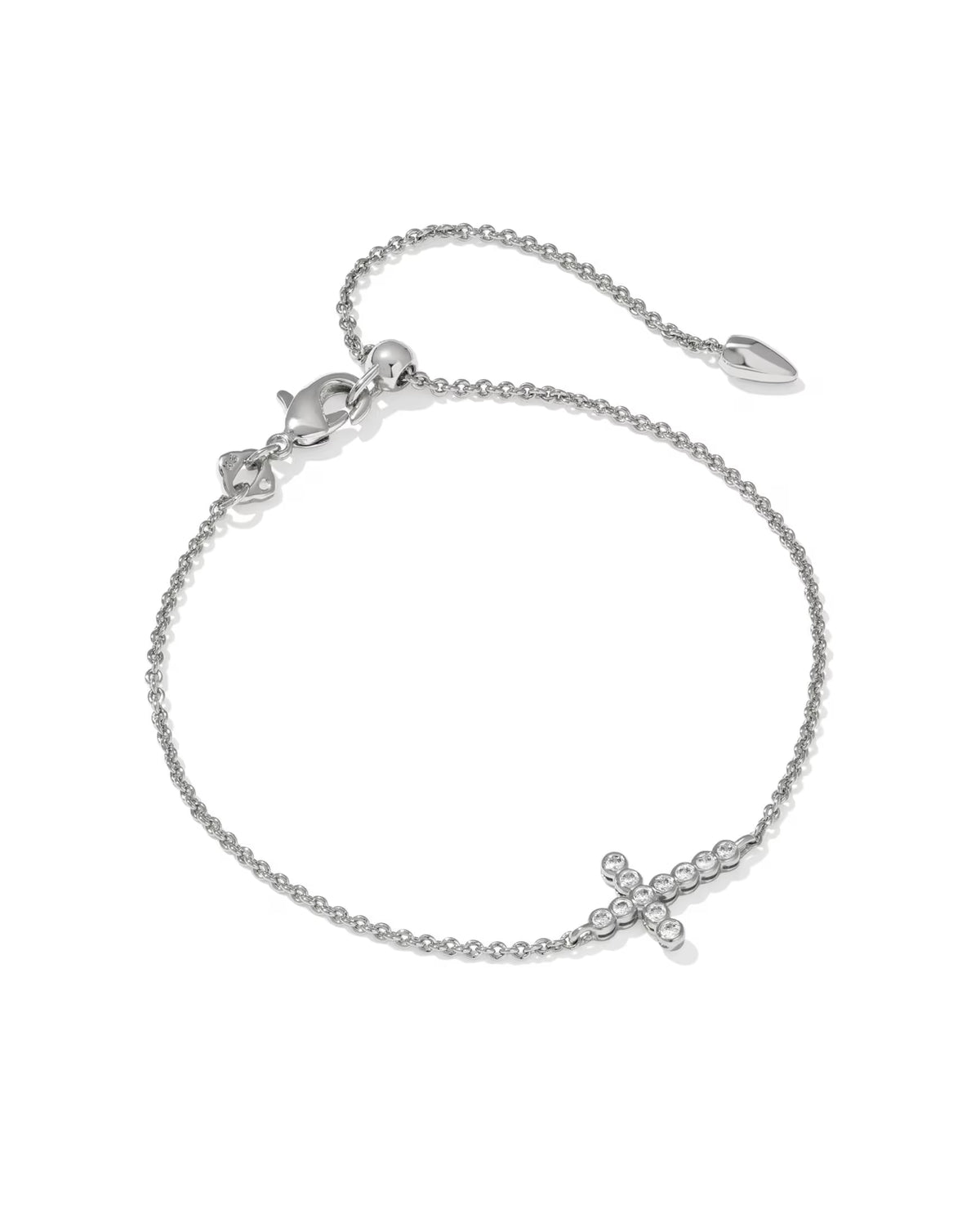 KS Cross Crystal Delicate Chain Bracelet