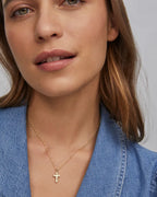 KS Cross Pendant Necklace