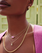 KS Crystal Letter K Necklace