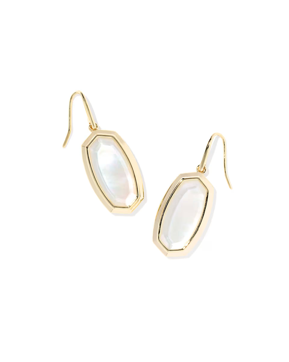 KS Dani Bezel Drop Earrings