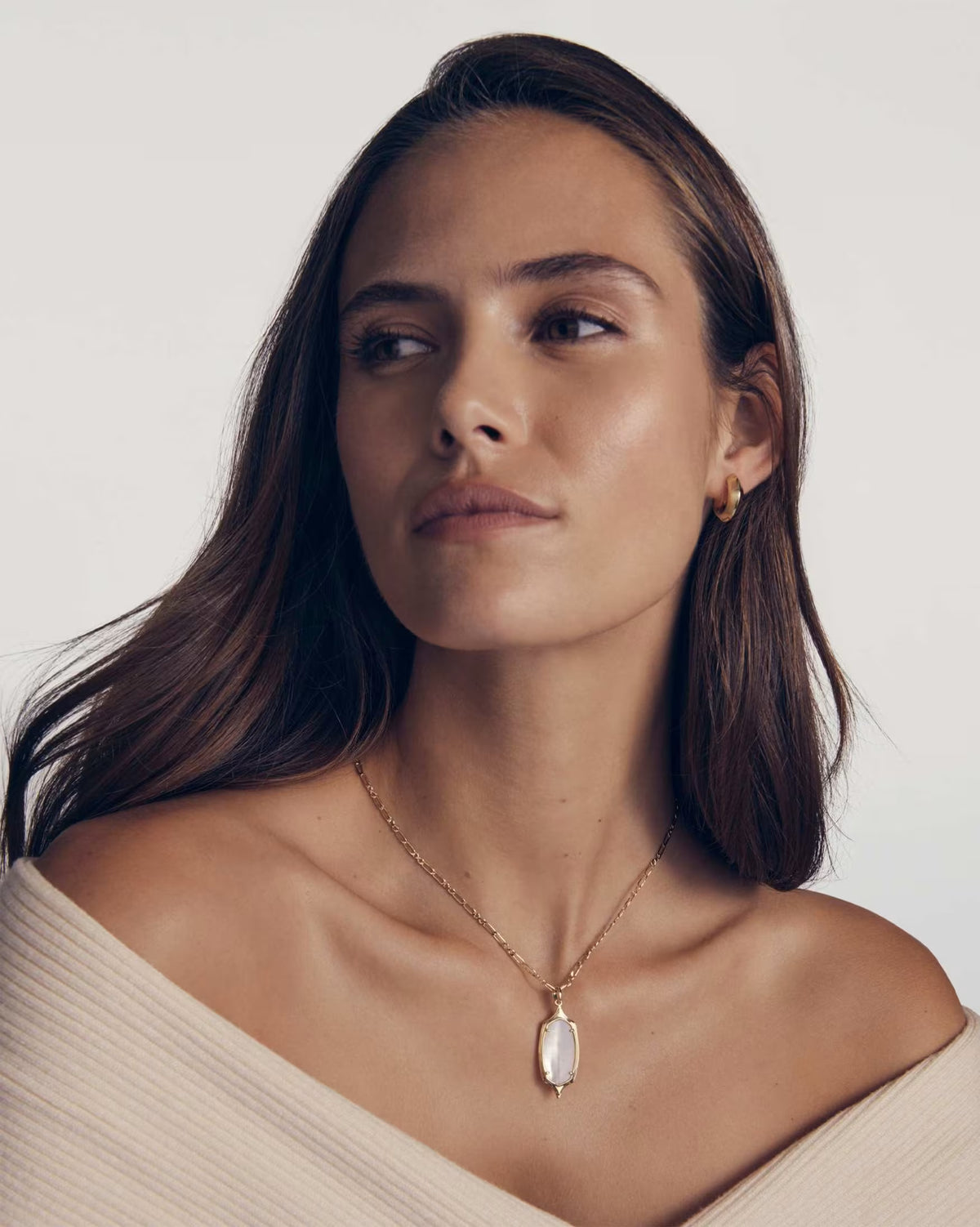 KS Dani Stepped Frame Long Pendant Necklace